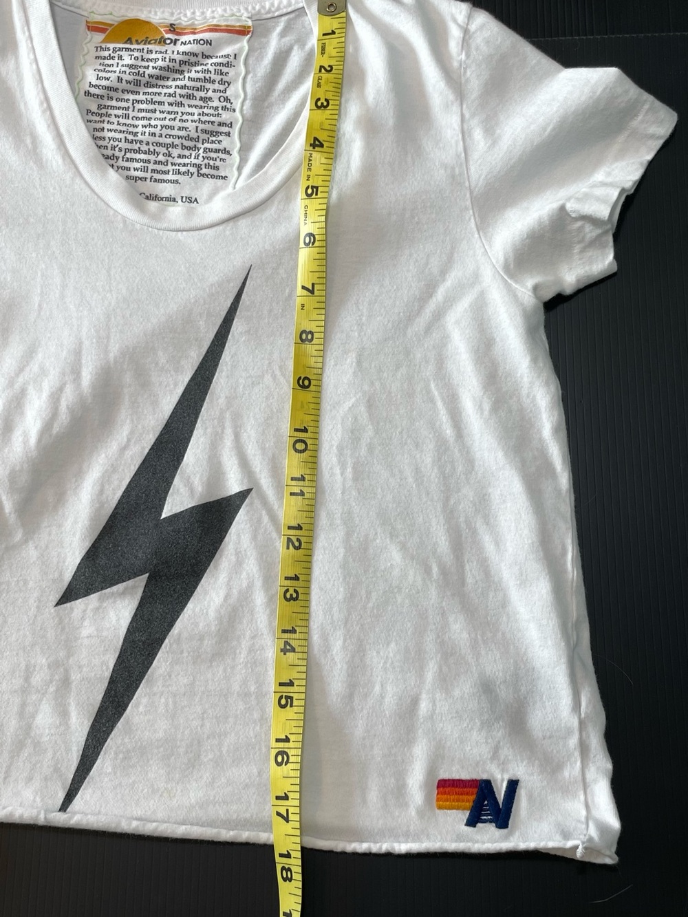 Aviator Nation Bolt Boyfriend Tee Shirt White - Picture 6 of 7